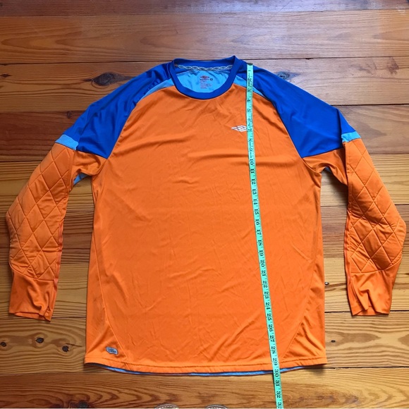 Umbro Orange Blue Ling Sleeve Goalie Soccer Top, EUC, L - Picture 8 of 11